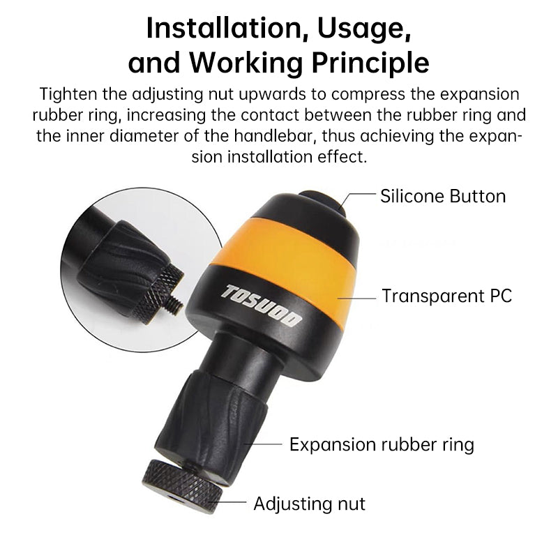 LED Bike Turn Signal Lights – Smart Handlebar End Indicators for Safe Cycling
